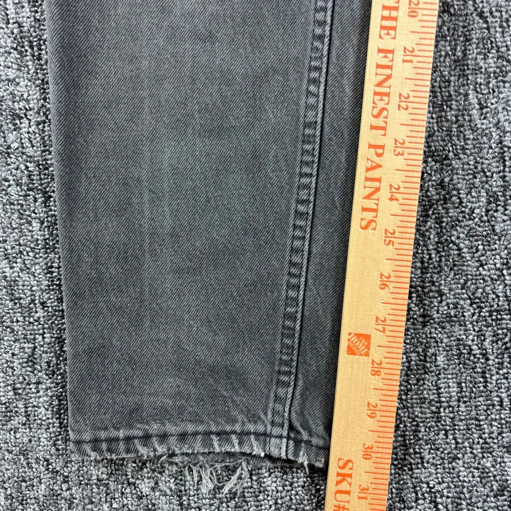 Vintage 90s Made in USA Grunge Levis 550 Relaxed Tapered Jeans Faded Black 32x32